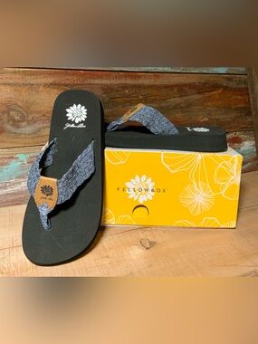 Yellow Box flip-flops soleil blue